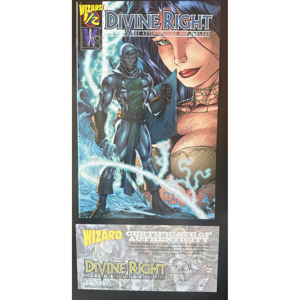 Marvel Comics Wizard No 1/2 Devine Right With Certificate of Authenticity (90H)